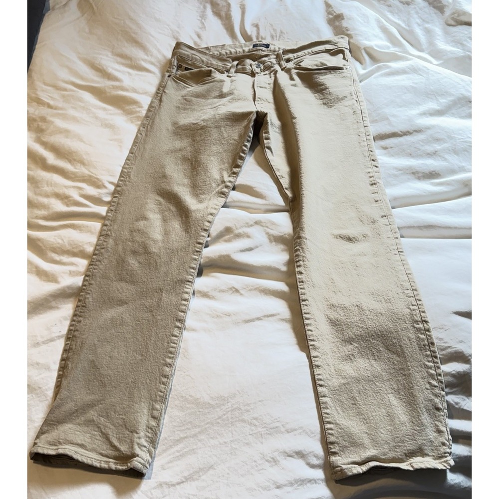 Polo Ralph Lauren Hampton Relaxed Straight Jeans 36x32 Ecru Cream